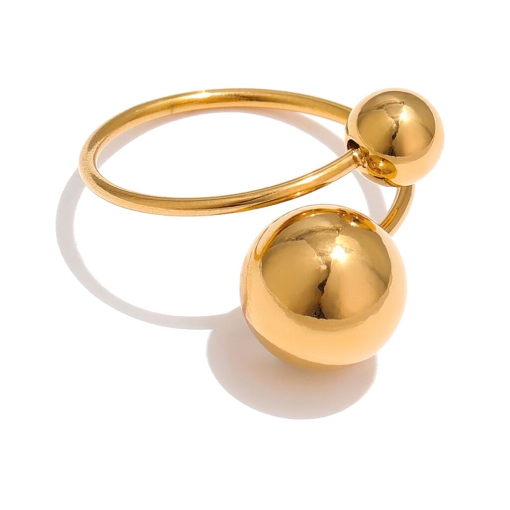 Adjustable Balls Ring