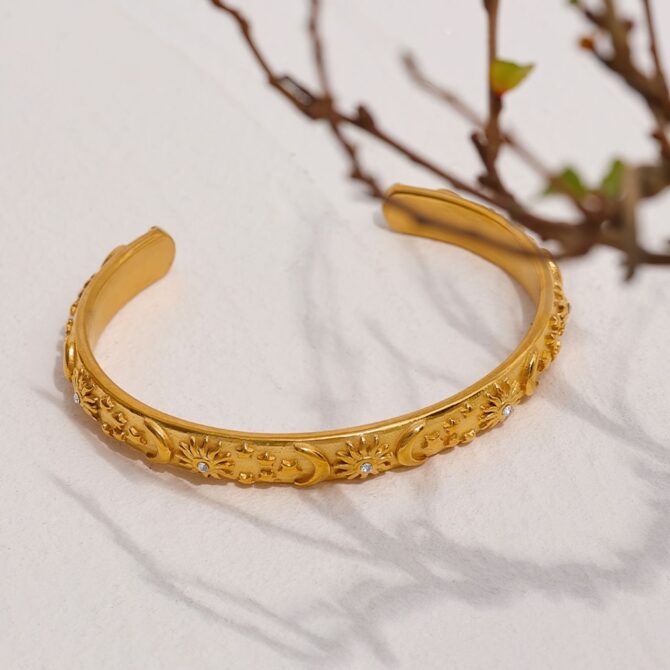 Pulsera Constelación Bañada En Oro De 18k 8