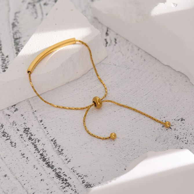 Pulsera con etiqueta de sueño de amante chapada en oro de 18 quilates 5