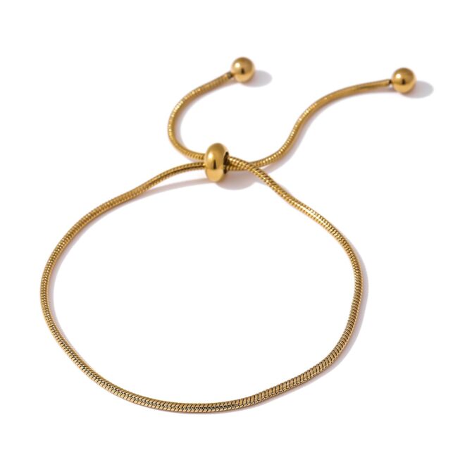 Pulsera Veneciana de Esferas Bañada en Oro 18k 1