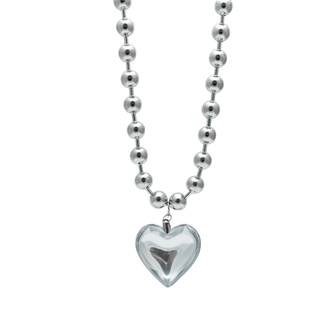 Collar de Plata con Corazón