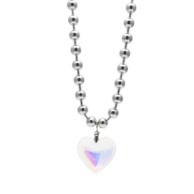 Collar de Plata con Corazón 8