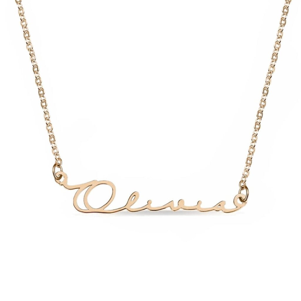 Calligraphy Necklace With Personalized Name